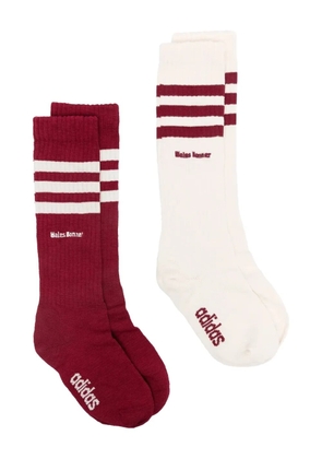 adidas x Wales Boner 3-Stripe socks (pack of two) - Red
