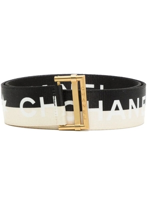 CHANEL Pre-Owned 2001 logo-print canvas belt - Yellow