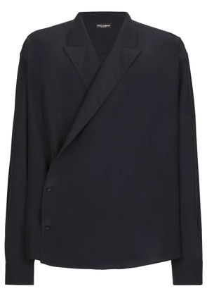 Dolce & Gabbana wrap silk shirt - Black