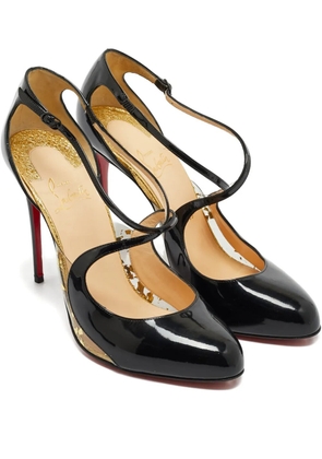 Christian Louboutin Pre-Owned Crossettinetta patent-leather heeled pumps - Black