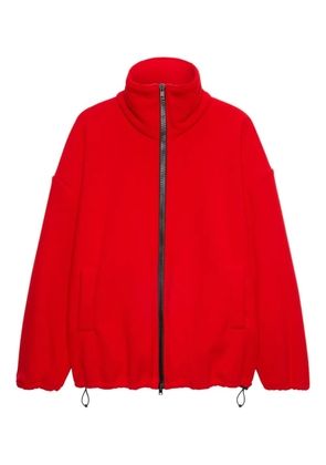MSGM zip-fatening sweatshirt - Red