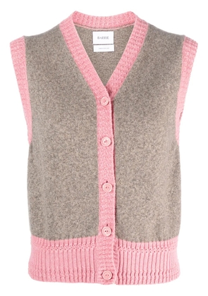 Barrie sleeveless cashmere cardigan - Brown