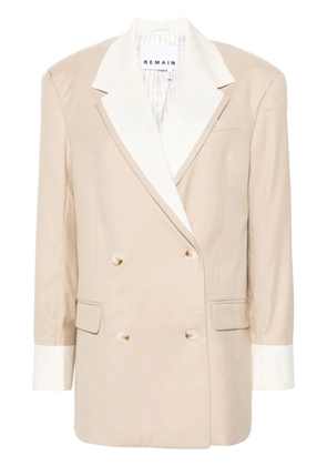 REMAIN two-tone double-breasted blazer - Neutrals