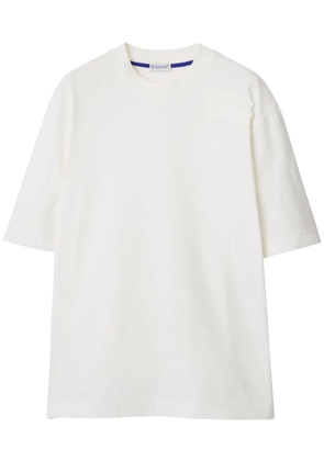 Burberry logo-appliqué cotton T-shirt - White