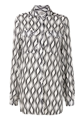Amir Slama long wave-print shirt - Black