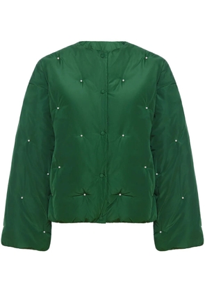 Sleeper faux pearl-embellished bomber jacket - Green