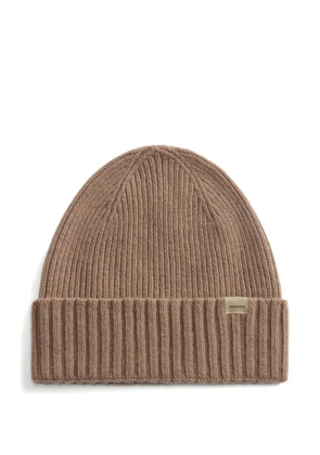 Woolrich wool blend scarf and beanie hat set - Brown
