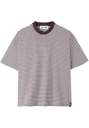 Sunnei striped cotton T-shirt - White