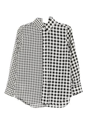 Comme Des Garçons layered plaid shirt - Black