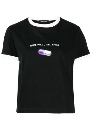 Ground Zero graphic-print cotton T-shirt - Black