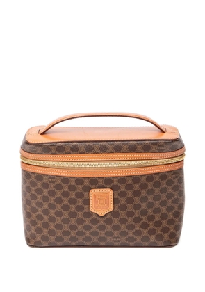 Celine Pre-Owned logo-plaque top-handle vanity pouch - Brown