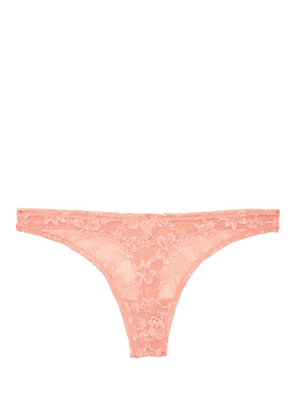 Fleur Du Mal Le Stretch lace thong - Pink