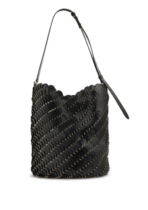 Rabanne Pacoïo leather bucket bag - Black