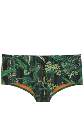 Lygia & Nanny Parati leaf-print swimming trunks - Green