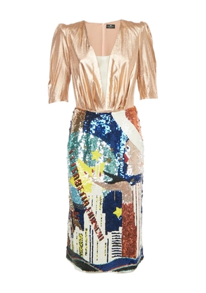 Elisabetta Franchi sequinned suit - Neutrals