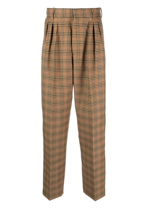 Kenzo checkered pleated tailored trousers - Neutrals