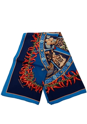 Hermès Pre-Owned 2000-2025 Aux Pays Des Epices Silk Scarf scarves - Blue