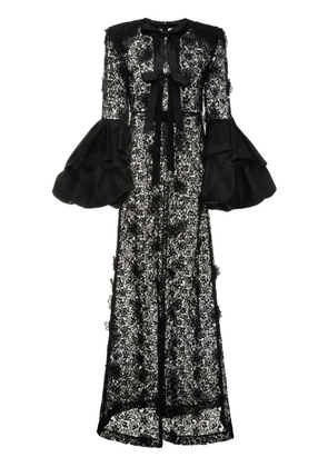 Huishan Zhang Jayma Gown Black Lace