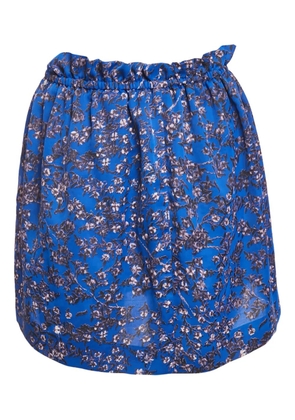 See by Chloé floral-print ruffled skirt - Blue