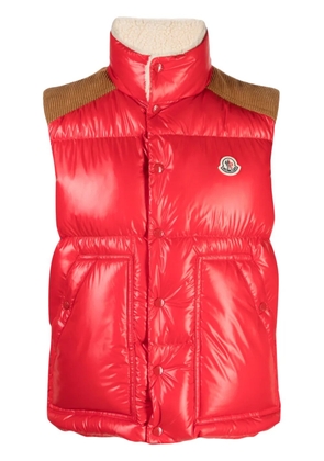 Moncler Ardeche logo-patch down-filled gilet - Red