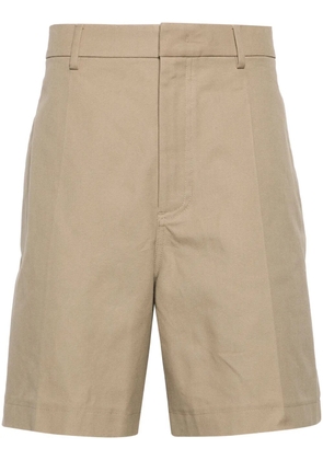 Valentino Garavani V logo-plaque cotton shorts - Neutrals