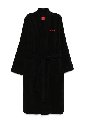 HUGO cotton bath robe - Black