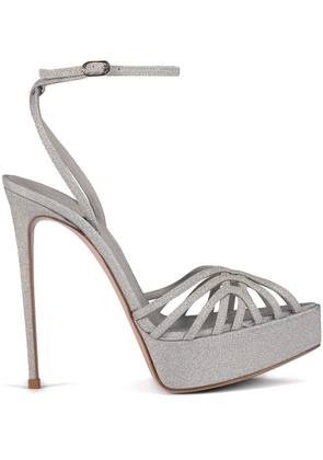 Le Silla 140mm Embrace sandals - Silver