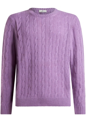 ETRO cable-knit cashmere sweater - Purple