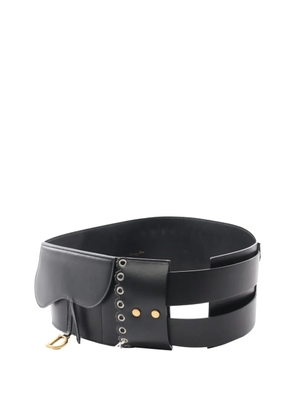 Christian Dior Pre-Owned 2021-2025 Leather Corset Saddle belt - Black