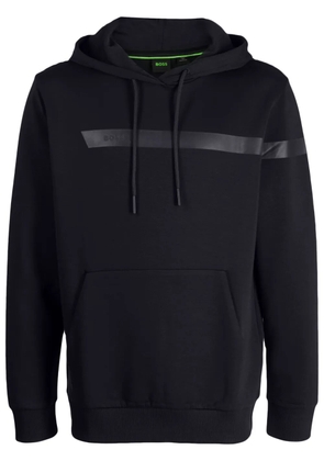 BOSS Soody logo-rubberised hoodie - Grey