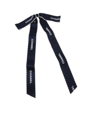CHANEL Pre-Owned 1990-2000 ribbon bow brooch - Blue