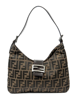 Fendi Pre-Owned logo-buckle shoulder bag - Brown