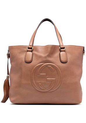 Gucci Pre-Owned 2016-2025 Large Leather Soho Working Tote satchel - Brown