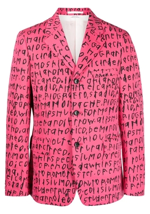 Comme des Garçons Homme Plus graphic-print wool blazer - Pink