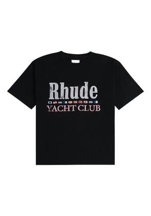 RHUDE flag-detailed T-shirt - Black