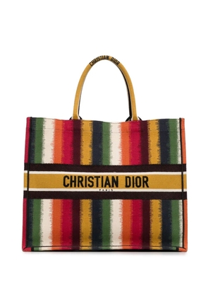 Christian Dior Pre-Owned 2020 Large Striped Book tote bag - Yellow