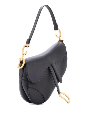 Christian Dior Pre-Owned Saddle Handbag Leather Medium shoulder bag - Black
