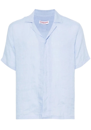 Orlebar Brown linen short-sleeved shirt - Blue
