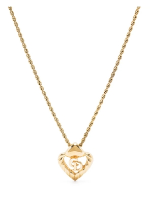 Christian Dior Pre-Owned 1990s CD heart charm necklace - Gold