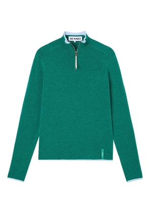 Sunnei half-zipped long-sleeve sweater - Green