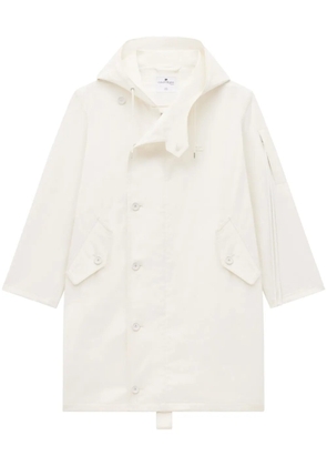 Courrèges stretch-cotton hooded parka - Neutrals