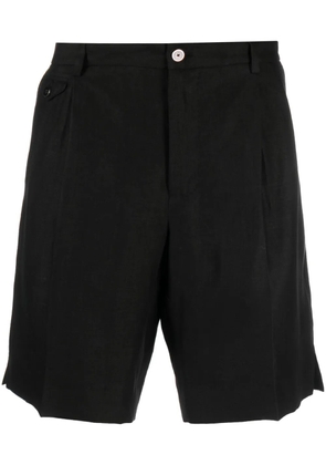Dolce & Gabbana pleated linen shorts - Black