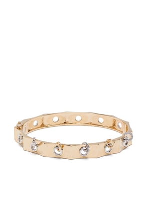 Rainbow K 14K yellow and white gold Eyet diamond bangle