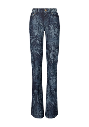 Tory Burch printed-pattern flared jeans - Blue
