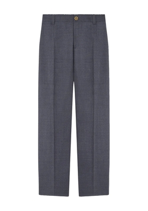 Versace micro-checked wool trousers - Grey