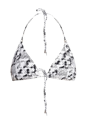 Tory Burch animal-print triangle bikini - White