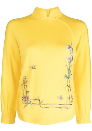 SHIATZY CHEN Renascent Collection floral-print jumper - Yellow