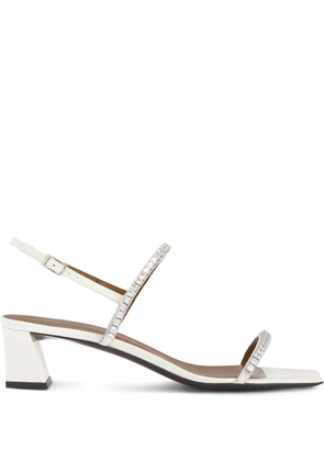 Giuseppe Zanotti 45mm Velentine Crystal sandals - White
