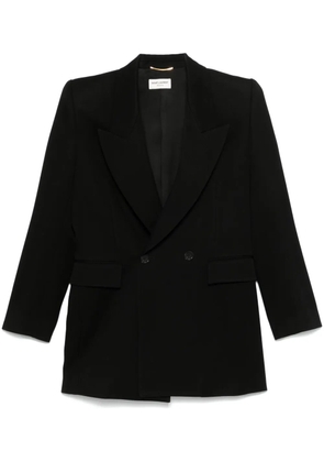 Saint Laurent double-breasted wool blazer - Black