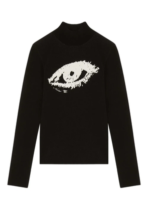 Courrèges jacquard sweater - Black